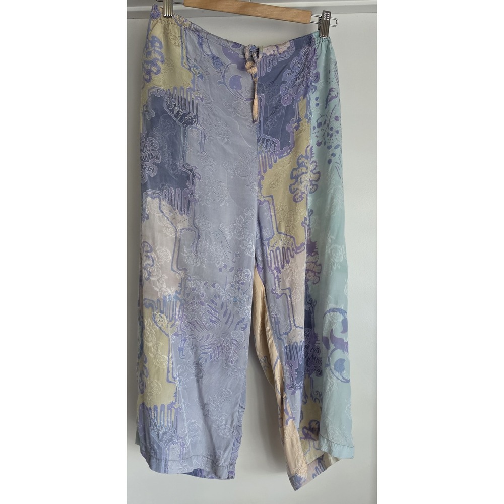 Mission Canyon Women's Floral Pants One Size Multicolor Rayon Cropped